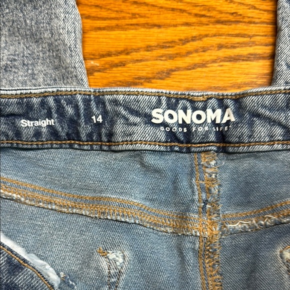Sonoma Blue Straight Leg Women's Jeans - Picture 2 of 4